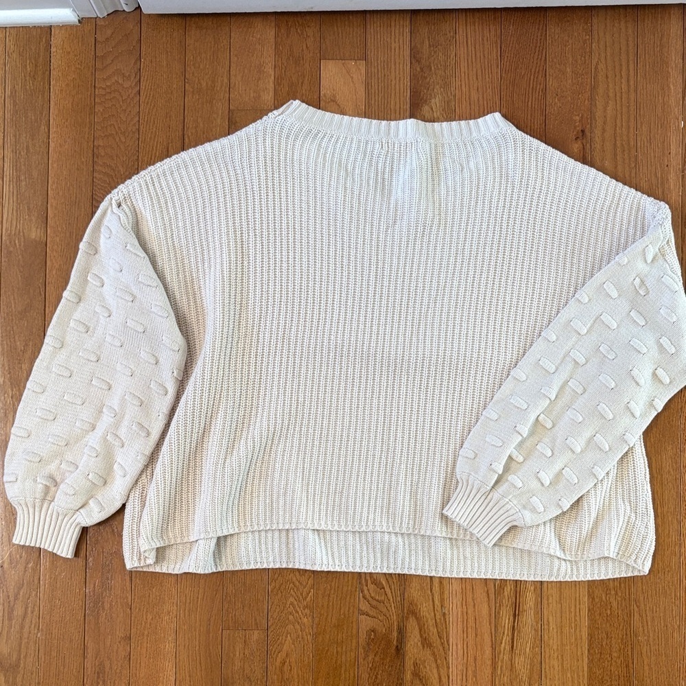 Miracle Oversized Sweater Slouchy Knit Size Medium/Large Off white - Picture 3 of 7